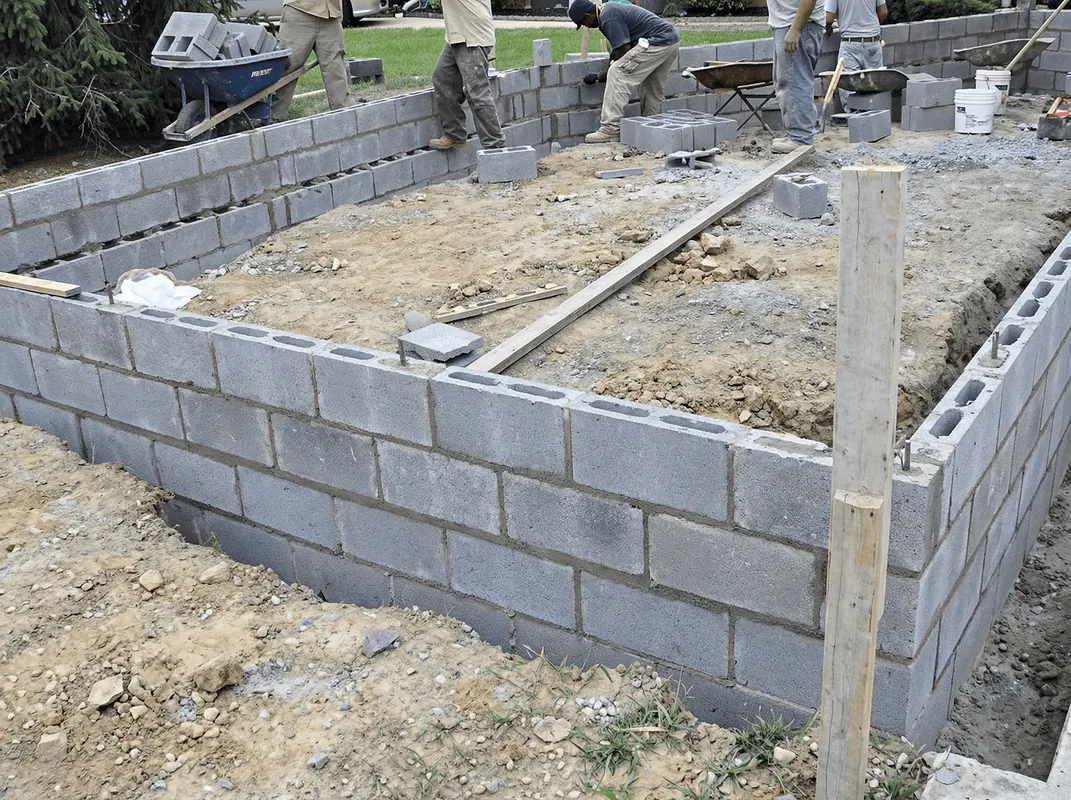 Professionals building a foundation with blocks in Orlando, FL